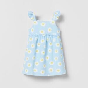 Zara floral dress with ruffled straps 9-12 months NWT